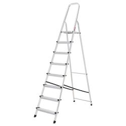 Oryx Escalera Aluminio 8 Peldaños Plegable, Uso doméstico, Antideslizante, Ligera y Resistente
